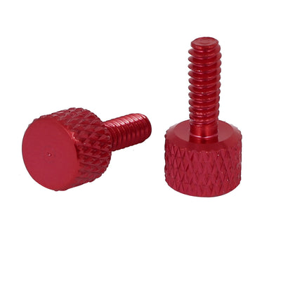 Harfington Computer Graphics Card Round Head Knurled Thumb Screws Wine Red 6#-32 4pcs