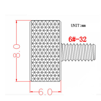 Harfington Computer Graphics Card Round Head Knurled Thumb Screws Wine Red 6#-32 4pcs