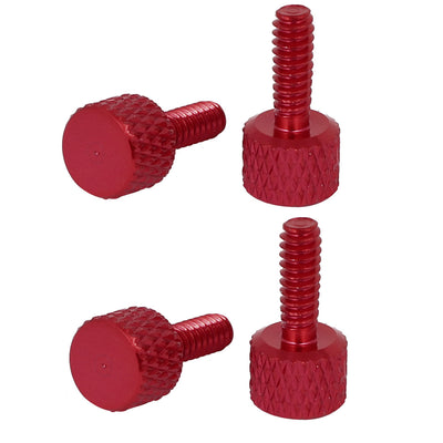 Harfington Computer Graphics Card Round Head Knurled Thumb Screws Wine Red 6#-32 4pcs