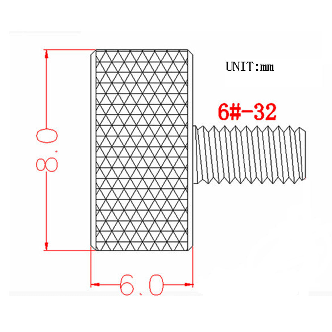 Harfington Computer Graphics Card Round Head Knurled Thumb Screws Black 6#-32 4pcs