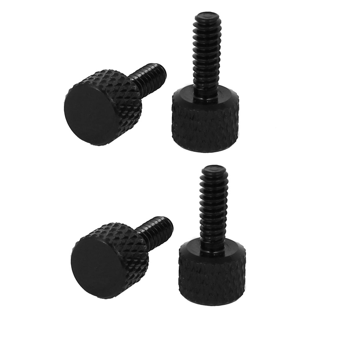 Harfington Computer Graphics Card Round Head Knurled Thumb Screws Black 6#-32 4pcs