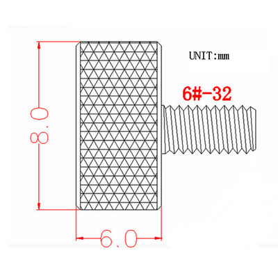 Harfington Computer Graphics Card Round Head Knurled Thumb Screws Black 6#-32 10pcs