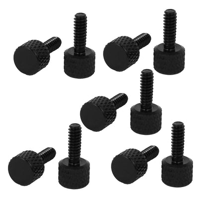 Harfington Computer Graphics Card Round Head Knurled Thumb Screws Black 6#-32 10pcs