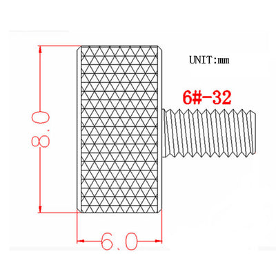Harfington Computer Graphics Card Flat Head Knurled Thumb Screws Sky Blue 6#-32 10pcs