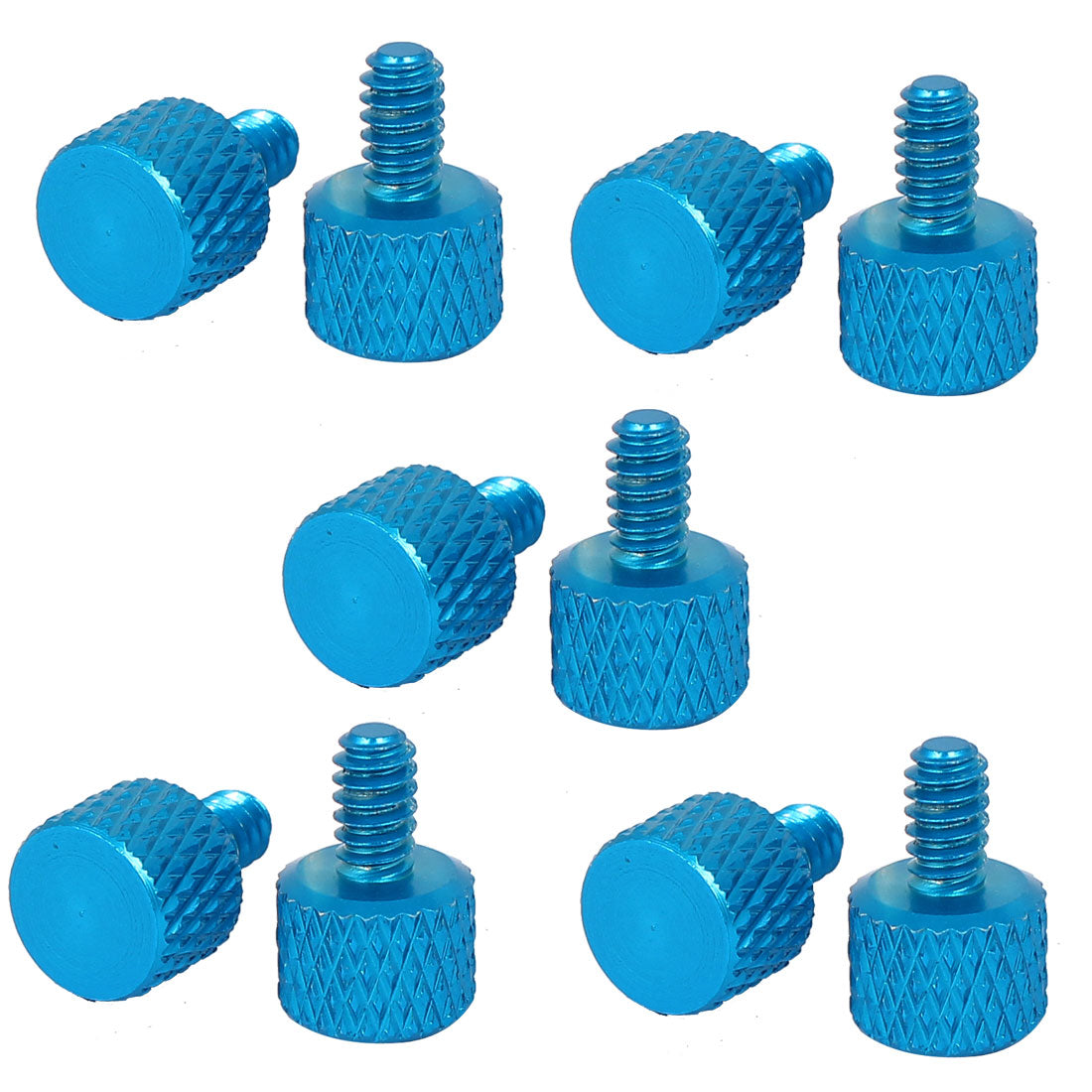 Harfington Computer Graphics Card Flat Head Knurled Thumb Screws Sky Blue 6#-32 10pcs