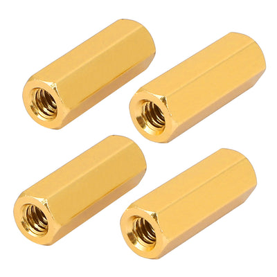 Harfington 1/4-20 UNC Aluminum Alloy Female-Female Hex Standoff Spacer Pillar 4pcs