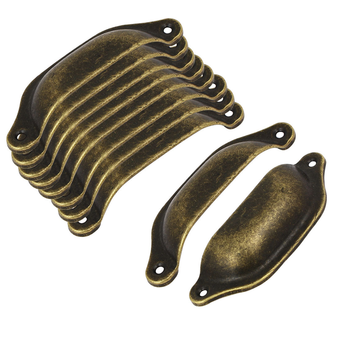 uxcell Uxcell Cabinet Drawer Bin Cup Retro Style Handle Pull Semicircle Knob 10PCS