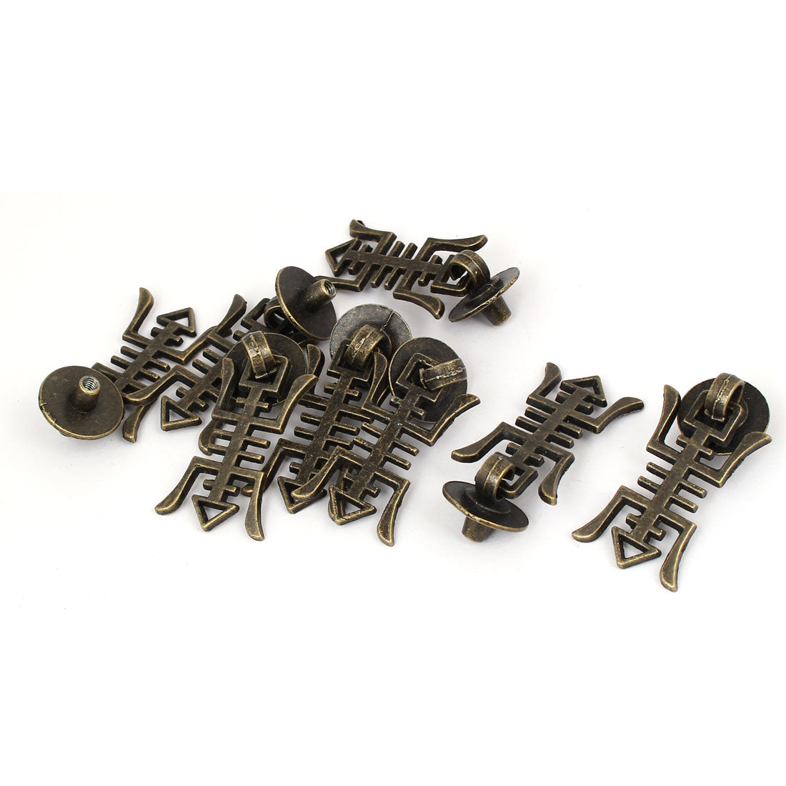 uxcell Uxcell Cabinet Cupboard Dresser Door Retro Style Metal Pull Handle Knob 8PCS