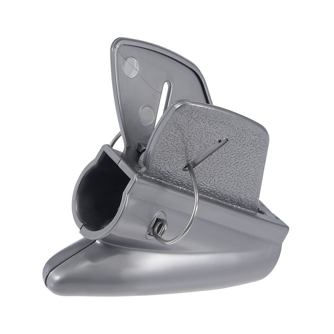 Harfington 15mm Flexible Spiral Tube Cable Wire Wrap Computer Manage Cord Gray 2M w Clip