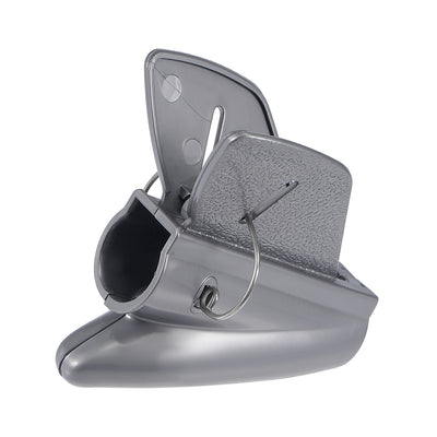 Harfington 15mm Flexible Spiral Tube Cable Wire Wrap Computer Manage Cord Gray 5M w Clip