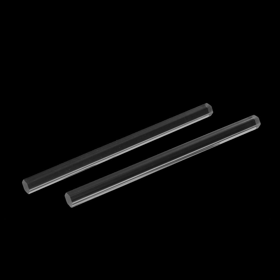 Harfington 15mm Hex Width 10" Long Acrylic Hexagon Shaped Rod PMMA Bar Clear 2pcs