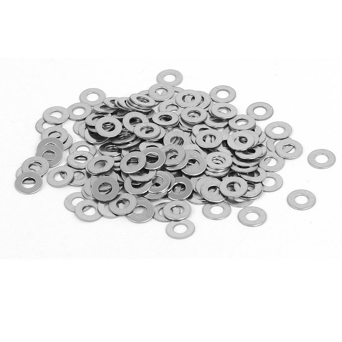 Harfington M2 304 Stainless Steel Flat Washers Spacers Fastener DIN125 200PCS