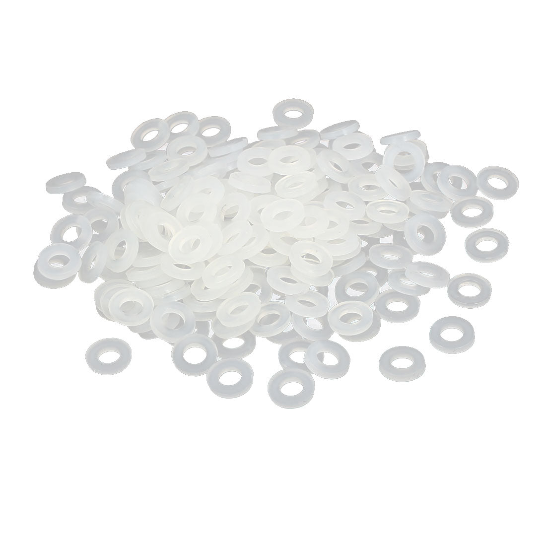 Harfington M3 x 6mm x 1mm Nylon Flat Pads Insulating Washers Gaskets Fastener White 200PCS