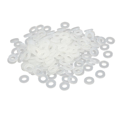Harfington M3 x 6mm x 1mm Nylon Flat Pads Insulating Washers Gaskets Fastener White 200PCS