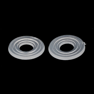 Harfington PE Plastic Insulation Flat Spacer Washers Gasket Rings, Clear, Pack of 100