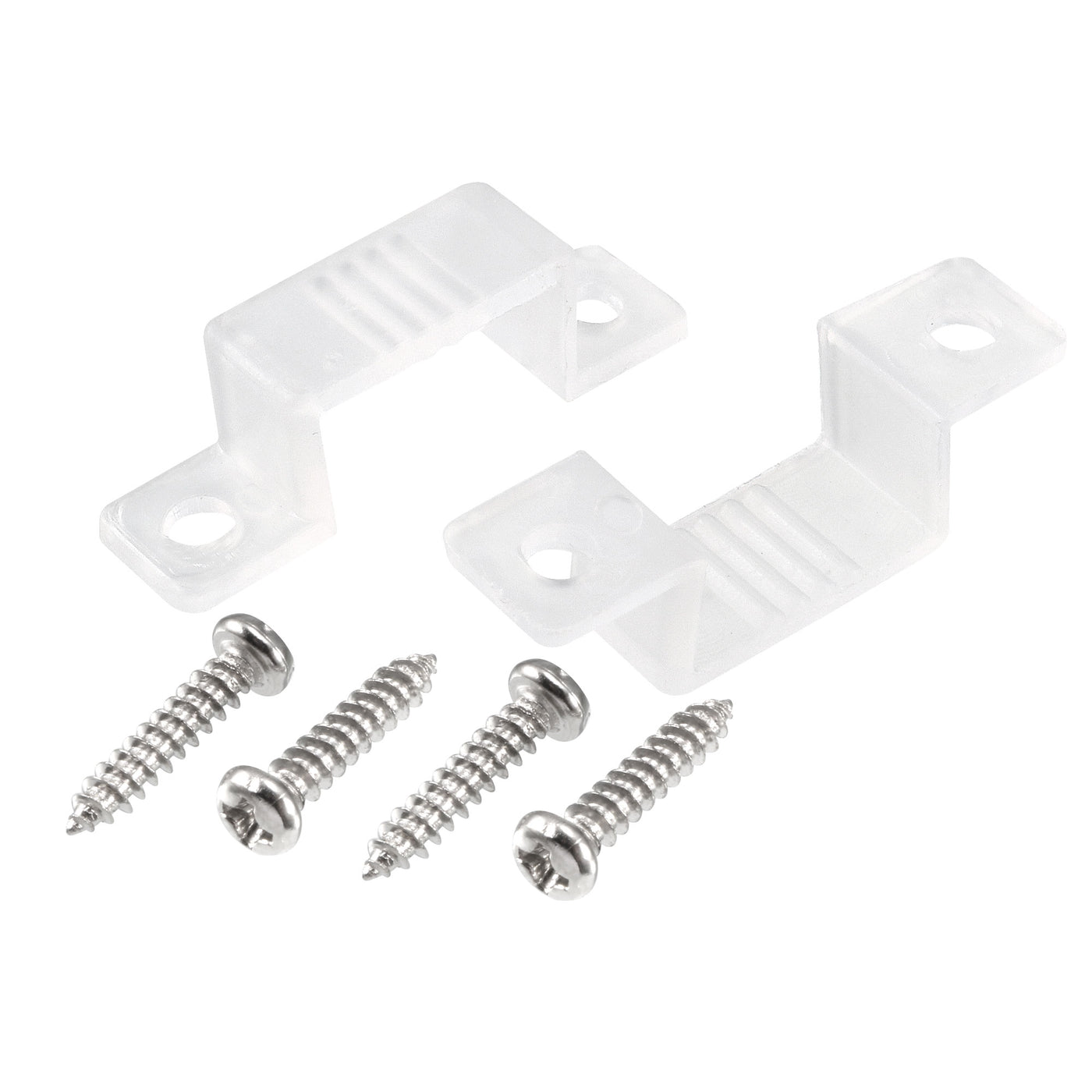 Harfington 14mm x 7mm Plastic LED Light Strip Fixing Mounting Bracket Clear 50pcs