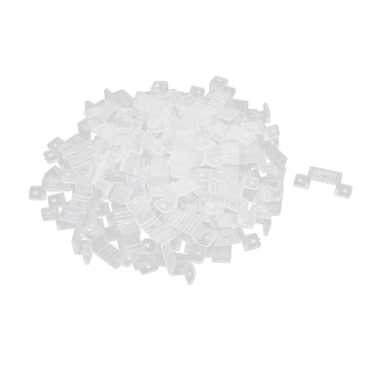 Harfington 16mm x 6mm Plastic LED Light Strip Fixing Mounting Bracket Clear 100pcs