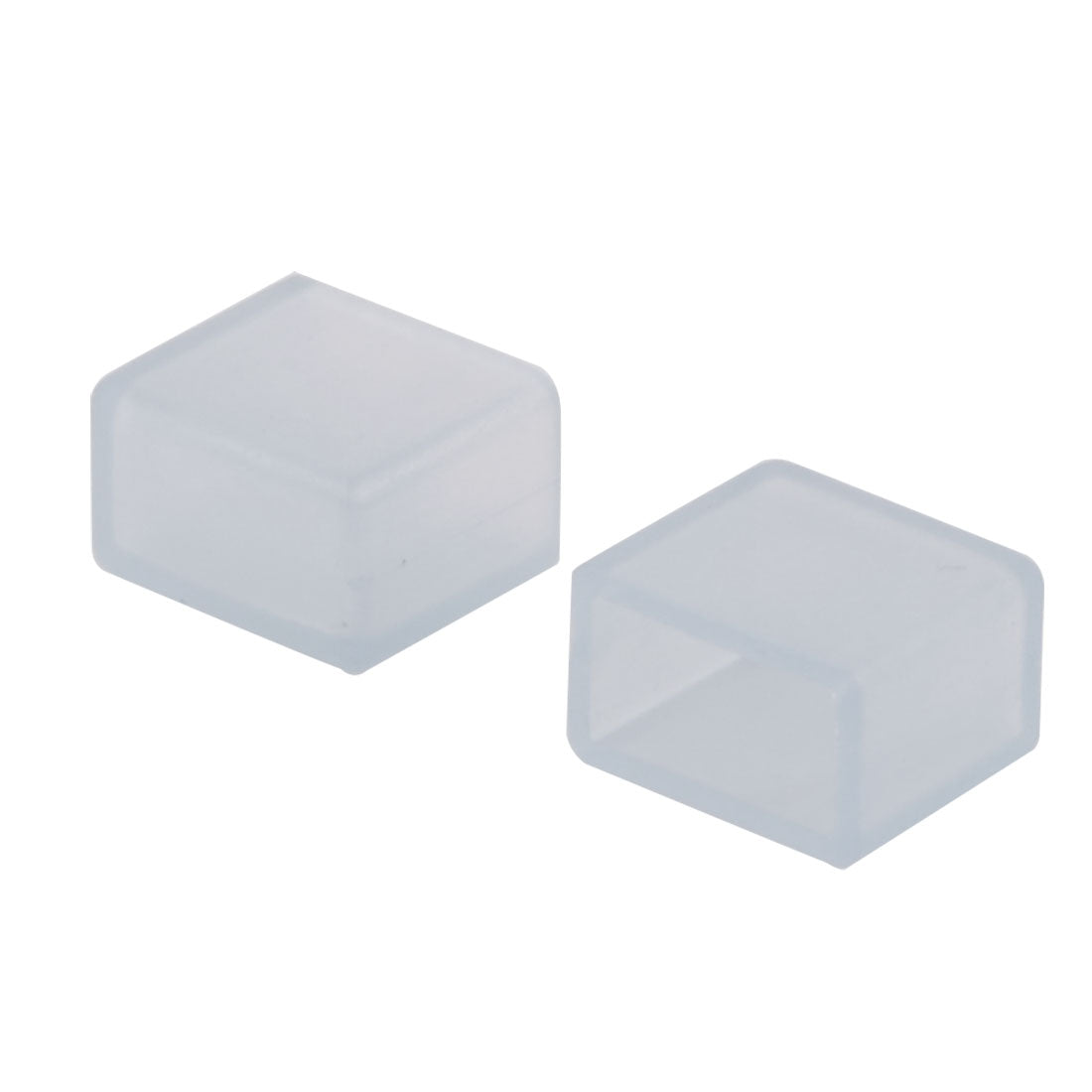 Harfington 18mm x 11mm x 15mm Rubber LED Strip Light End Cap Cover Sky Blue 50 PCS