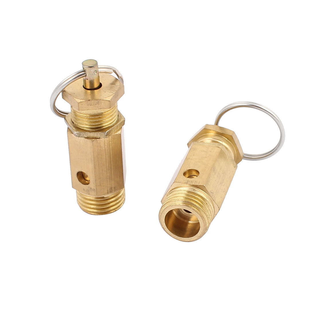 Harfington 13mm Male Thread Dia Pneumatic Air Compressor Safety Relief Pressure Valve 2pcs