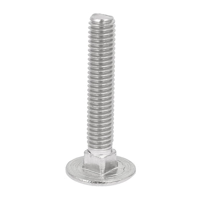Harfington M6x35mm 304 Stainless Steel Fully Thread Square Neck Carriage Bolts DIN603 10pcs