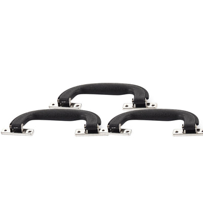 Harfington 150mm Long Luggage Trunk Part Suitcase Side Plastic Carrying Pull Handle Black 5pcs