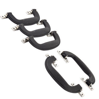 Harfington 150mm Long Luggage Trunk Part Suitcase Side Plastic Carrying Pull Handle Black 5pcs