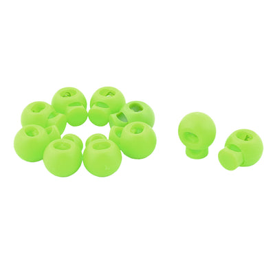Harfington Plastic Round Single Hole Ball Toggle Stopper Cord String Adjustive Lock 10 Pcs