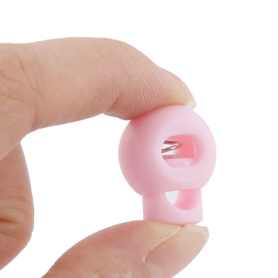 Harfington Plastic Round Single Hole Ball Toggle Stopper Cord String Adjustive Lock 10 Pcs