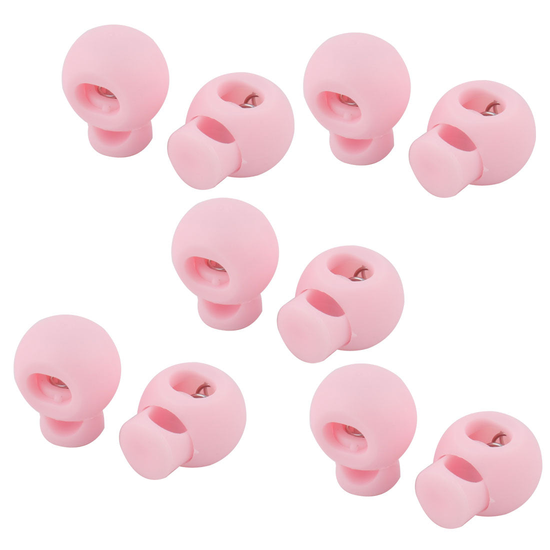 Harfington Plastic Round Single Hole Ball Toggle Stopper Cord String Adjustive Lock 10 Pcs