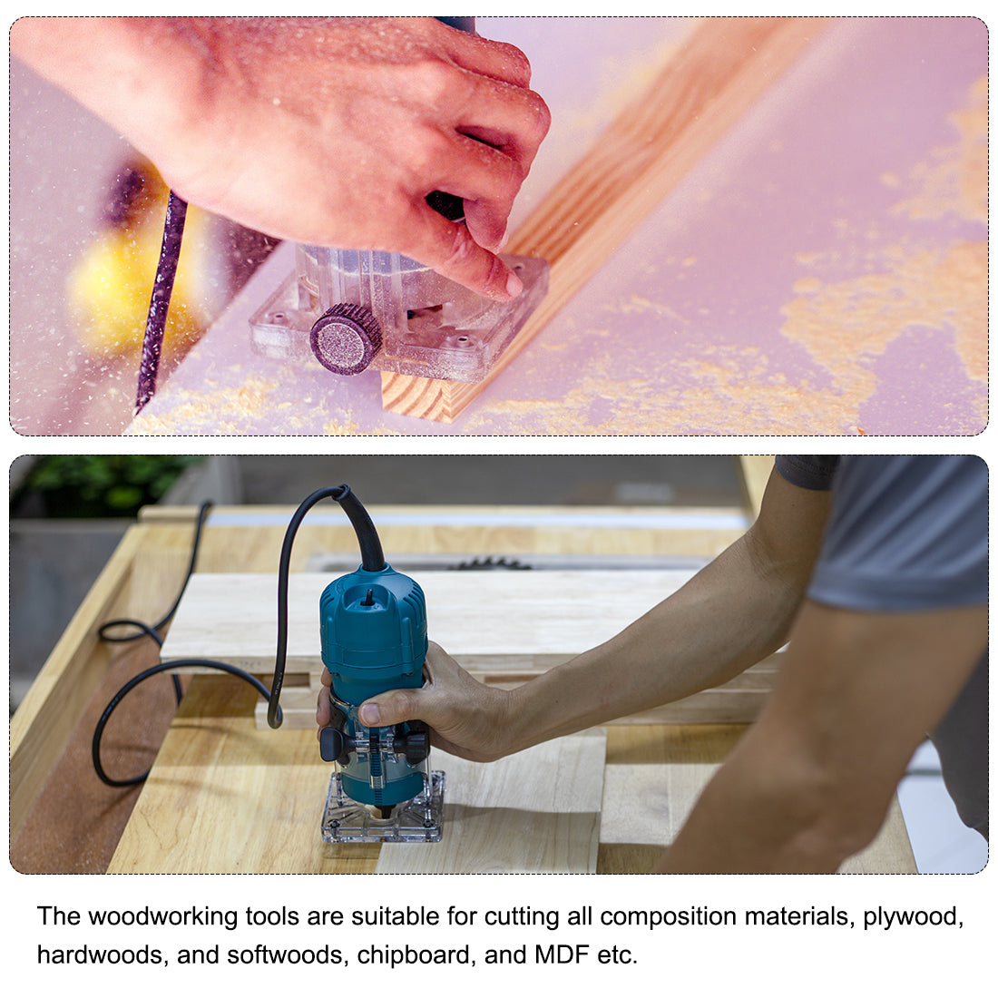 Harfington 1/2-inch Cutting Dia 2-1/2-inch Flute Length 2-Flute End Bearing Flush Trim Bit