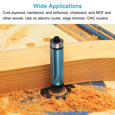 Harfington 1/2-inch Cutting Dia 2-1/2-inch Flute Length 2-Flute End Bearing Flush Trim Bit