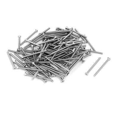 Harfington M3x45mm 304 Stainless Steel Flat Head Hex Socket Screws Fasteners DIN7991 120pcs