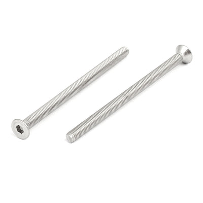 Harfington M3x50mm 304 Stainless Steel Flat Head Hex Socket Screws Fasteners DIN7991 60pcs