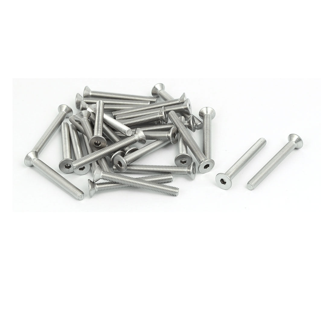 Harfington M5x45mm 304 Stainless Steel Countersunk Flat Head Hex Socket Screws DIN7991 30pcs