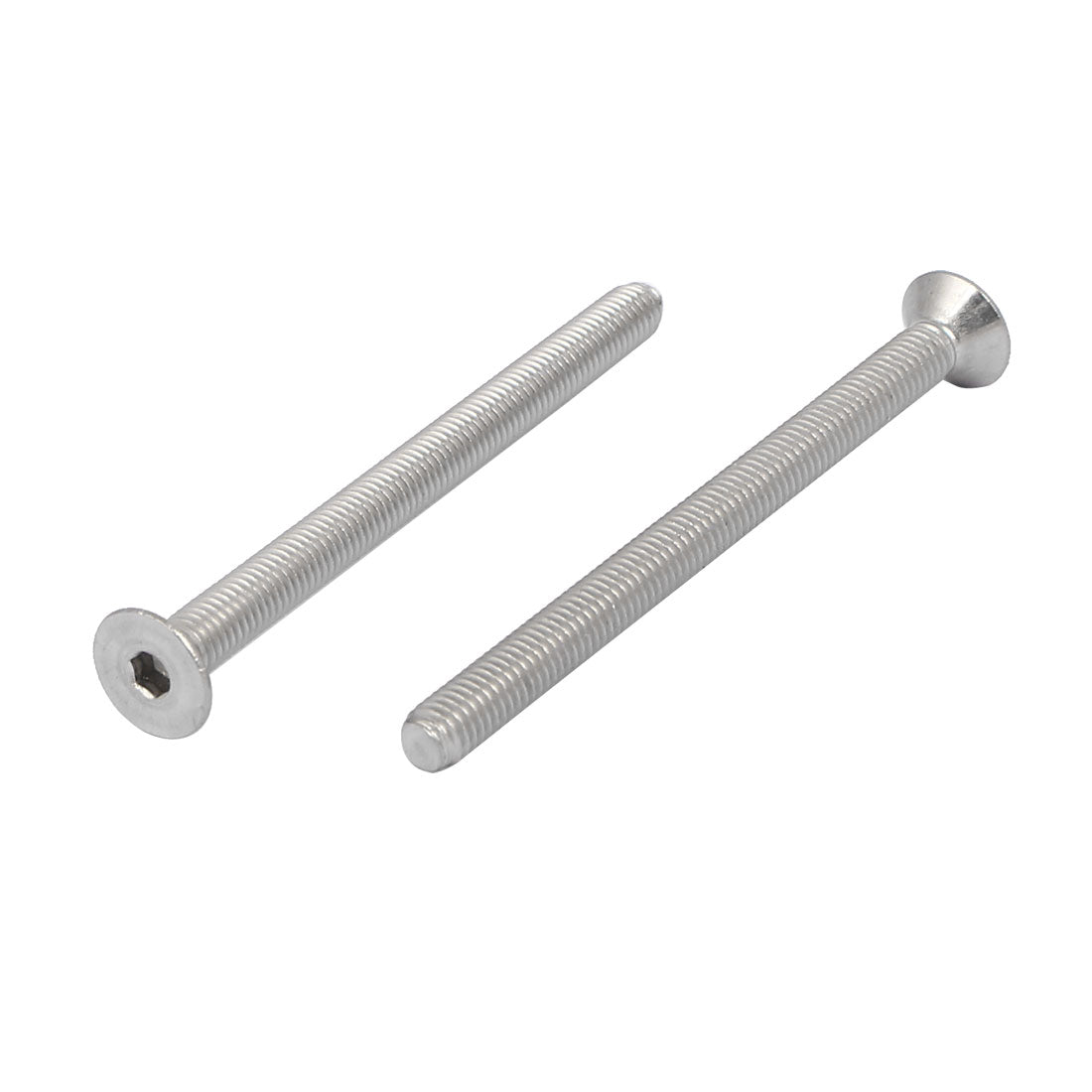 Harfington M5x70mm 304 Stainless Steel Countersunk Flat Head Hex Socket Screws DIN7991 30pcs