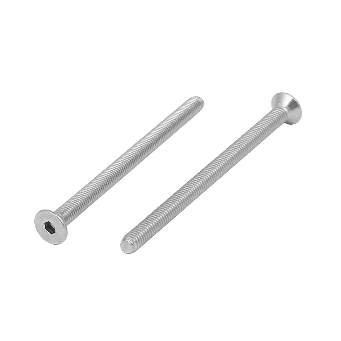 Harfington M5x80mm 304 Stainless Steel Countersunk Flat Head Hex Socket Screws DIN7991 20pcs