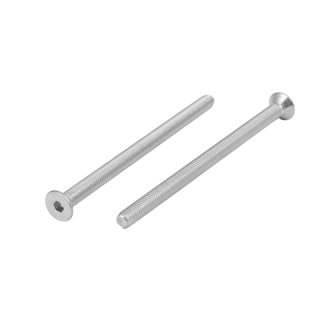 Harfington M5x80mm 304 Stainless Steel Flat Head Hex Socket Screws Fastener DIN7991 10pcs