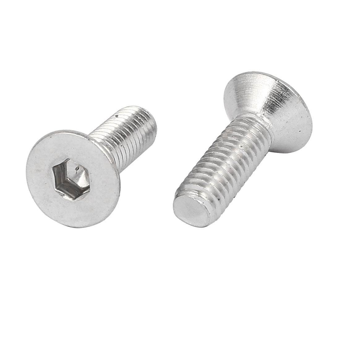Harfington M6x20mm 304 Stainless Steel Countersunk Flat Head Hex Socket Screws DIN7991 30pcs