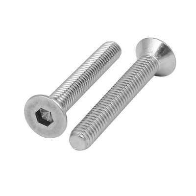 Harfington M6x40mm 304 Stainless Steel Countersunk Flat Head Hex Socket Screws DIN7991 20pcs