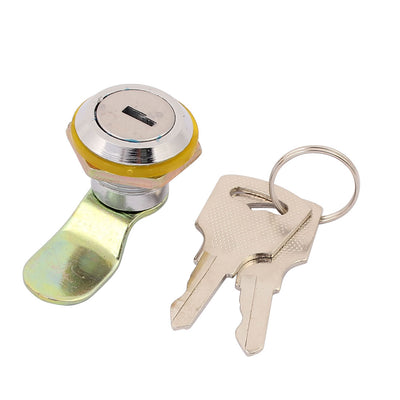 Harfington 17.5mm Thread Dia Closet Drawer Toolbox Tubular Security Cam Lock  w 2 Keys