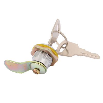 Harfington 17.5mm Thread Dia Closet Drawer Toolbox Tubular Security Cam Lock  w 2 Keys