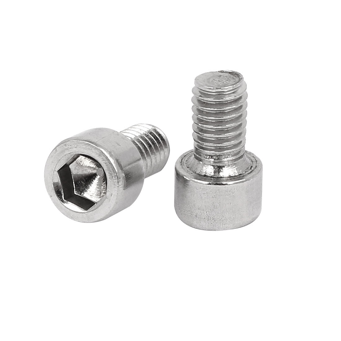 Harfington M6x10mm 304 Stainless Steel Fully Thread Hex Socket Cap Head Screws Bolts 20pcs