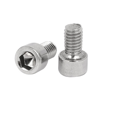 Harfington M6x10mm 304 Stainless Steel Fully Thread Hex Socket Cap Head Screws Bolts 20pcs