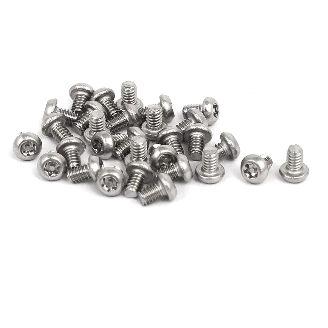 Harfington M2x3mm 304 Stainless Steel Button Head Torx Security Machine Screws 30pcs