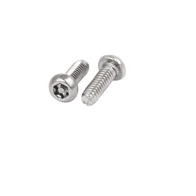 Harfington M2x6mm 304 Stainless Steel Button Head Torx Security Machine Screws 100pcs