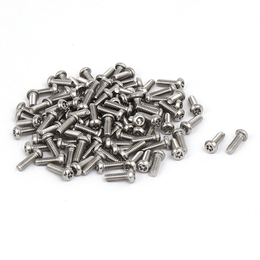 Harfington M2x6mm 304 Stainless Steel Button Head Torx Security Machine Screws 100pcs