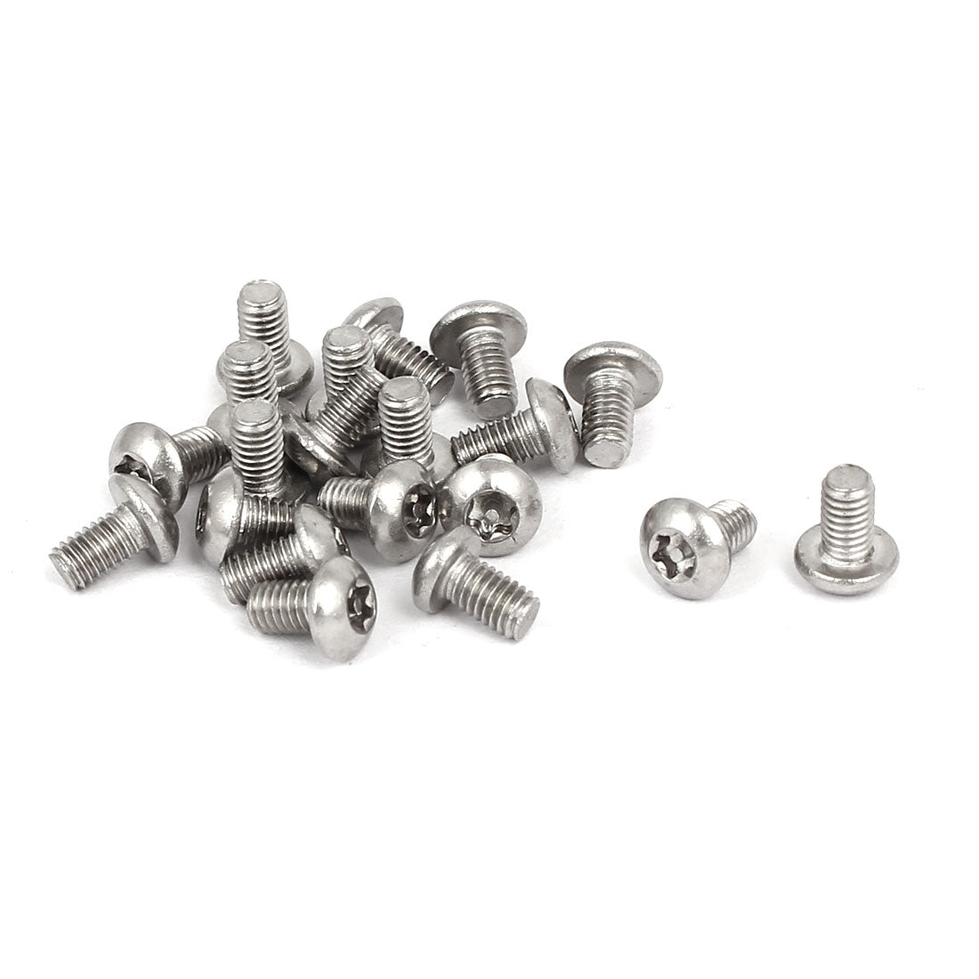 Harfington M3x5mm 304 Stainless Steel Button Head Torx Security Machine Screws 20pcs