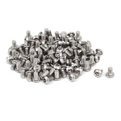 Harfington M3x5mm 304 Stainless Steel Button Head Torx Security Machine Screws 100pcs