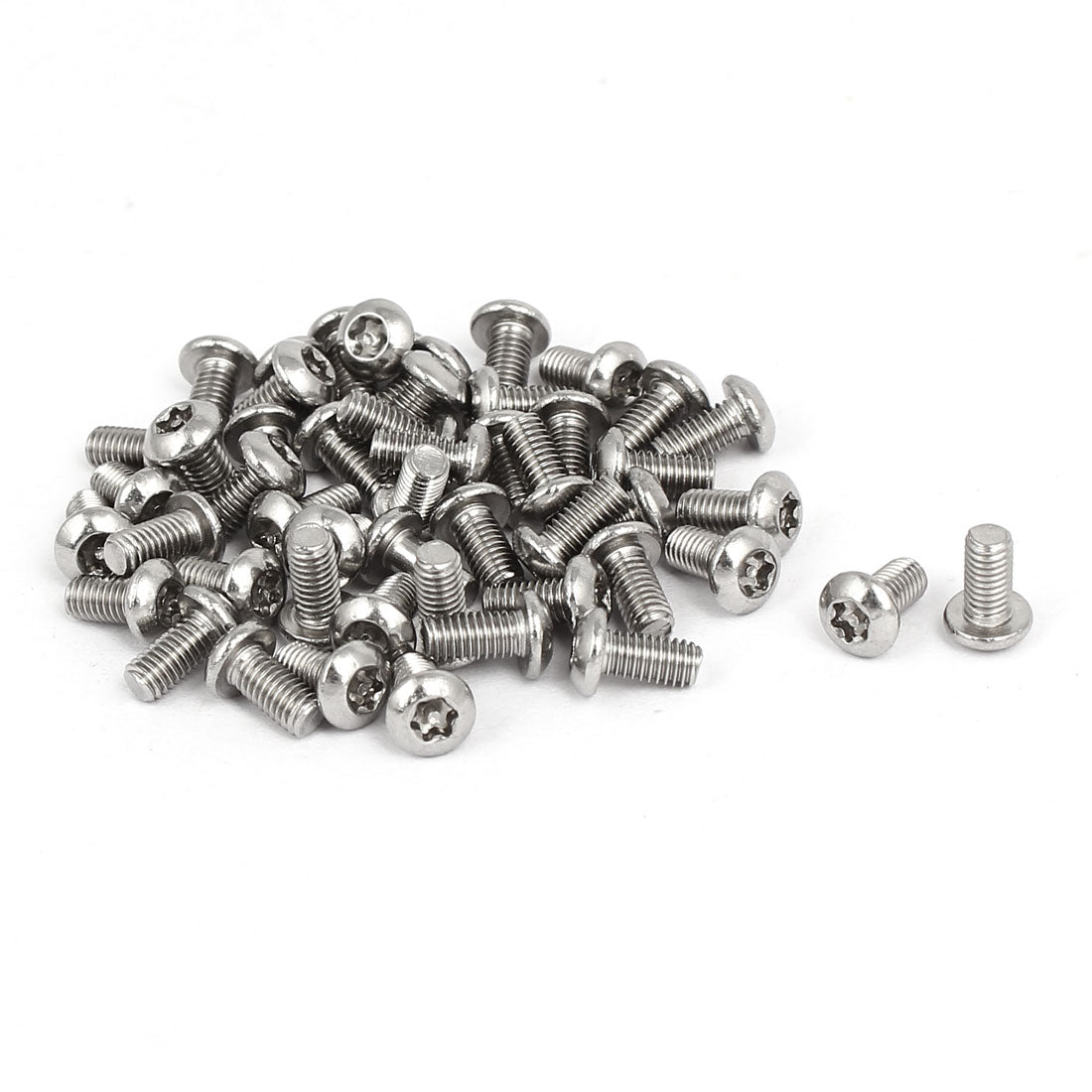 Harfington M3x6mm 304 Stainless Steel Button Head Torx Security Machine Screws 50pcs
