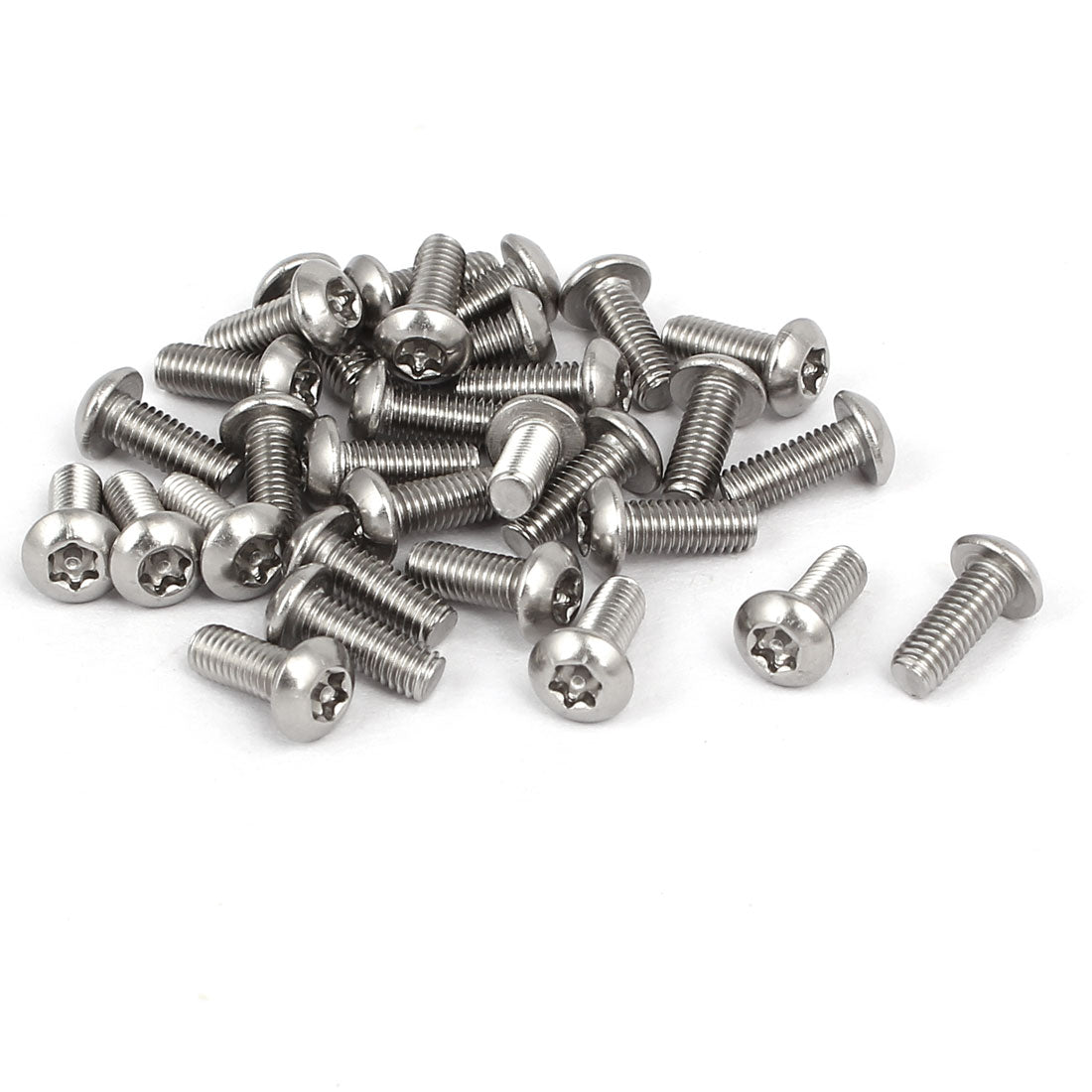 Harfington M3x8mm 304 Stainless Steel Button Head Torx Security Machine Screws 30pcs